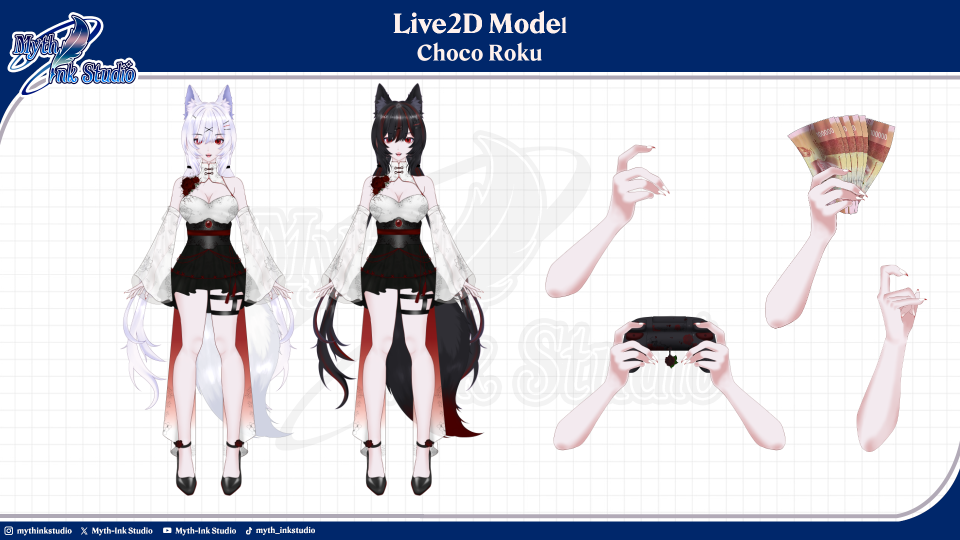 Choco Live2D character model - VTuber artwork portfolio