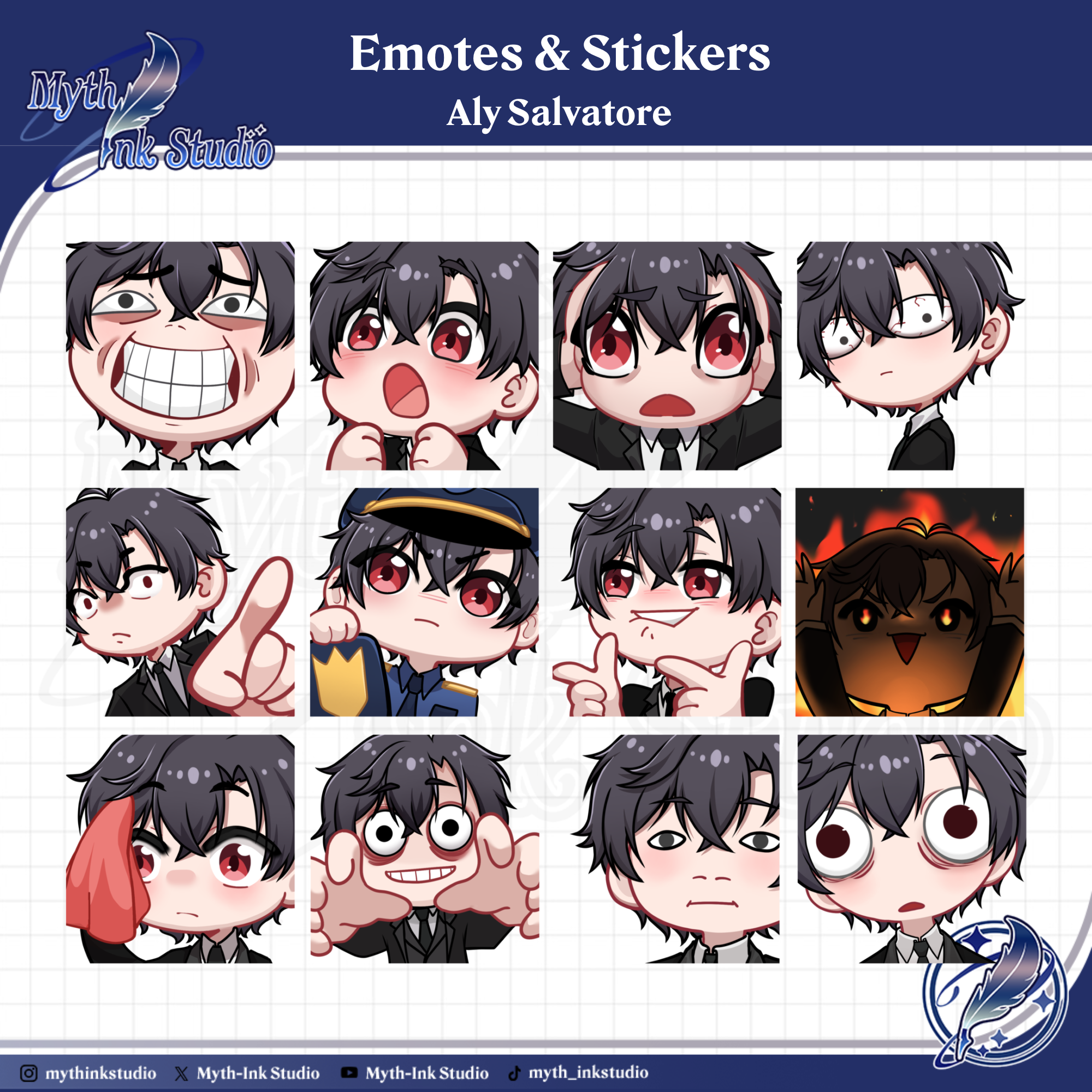 Custom sticker pack for streamer - Digital emote design