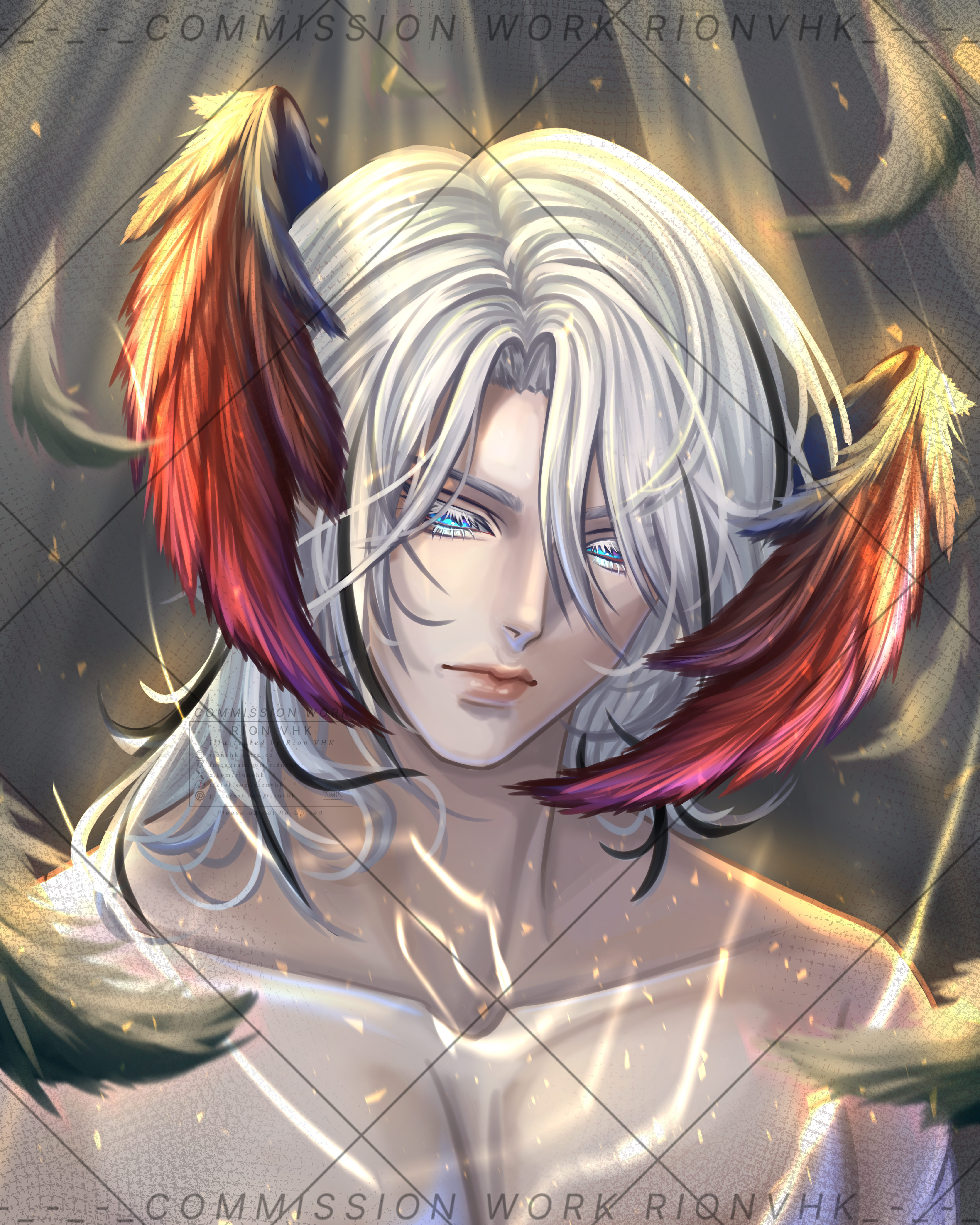 Els Lucius painted illustration - VTuber character art commission