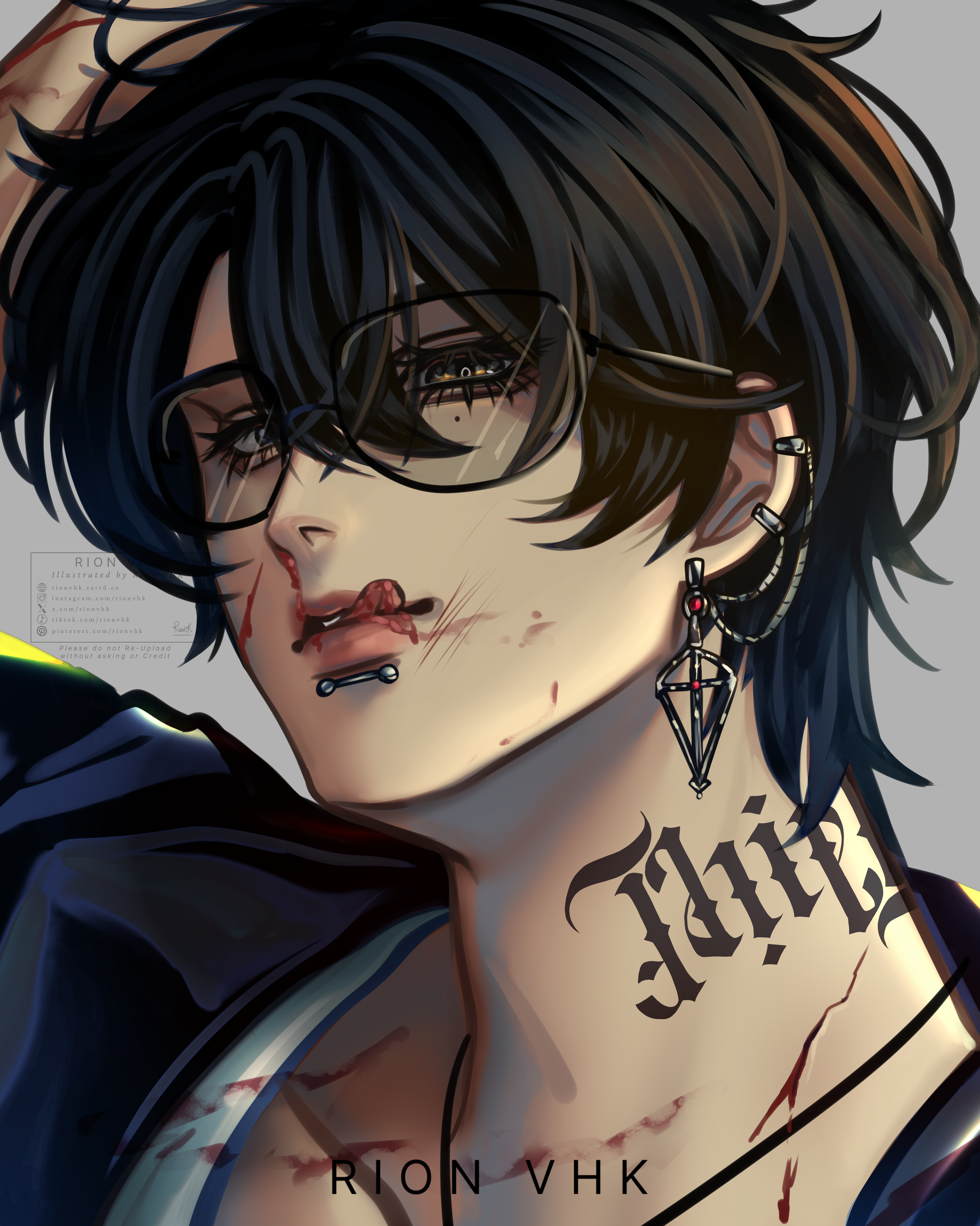 Morgan Harris character illustration - Professional VTuber design