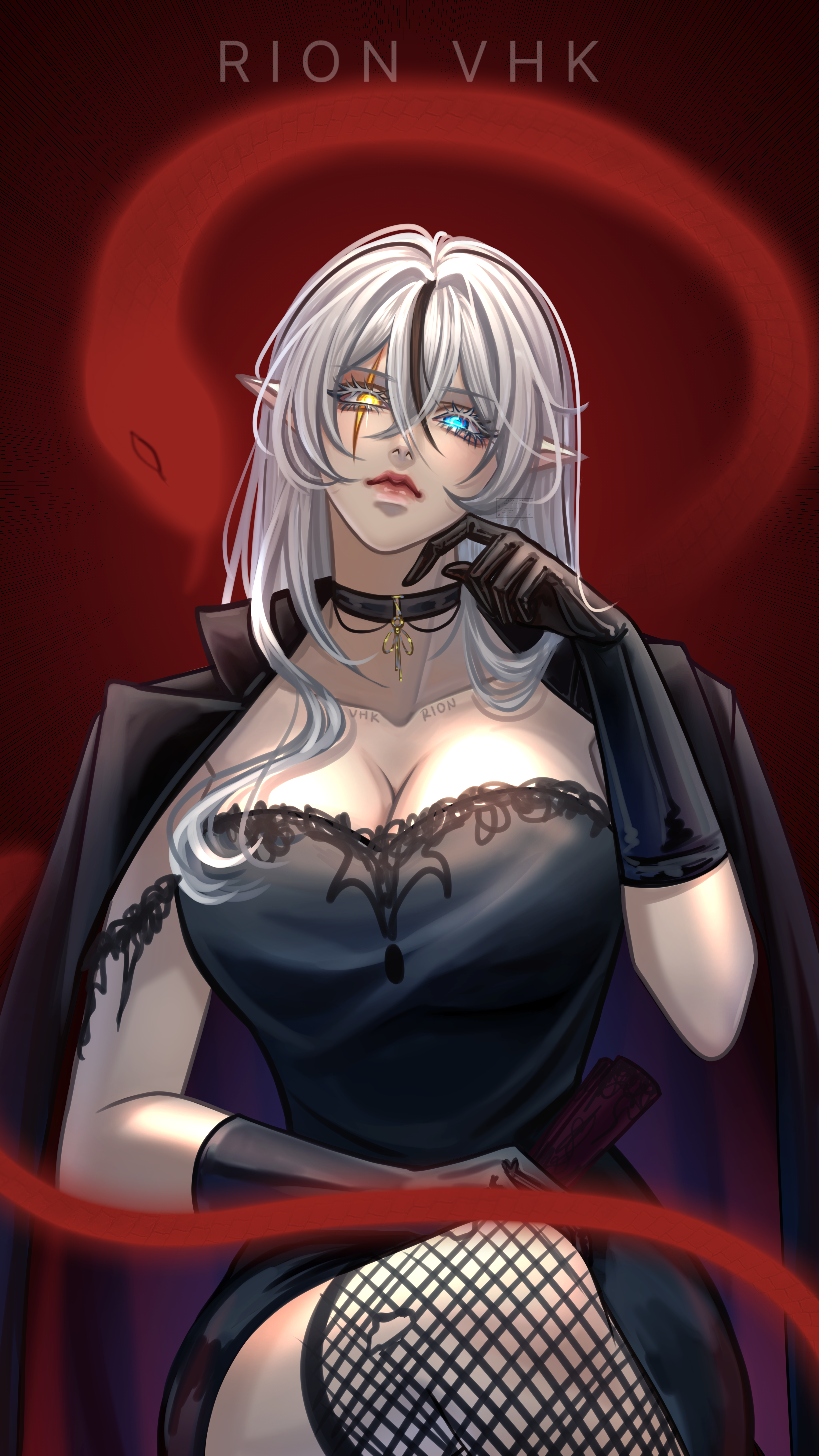 Rion LX character design - VTuber illustration portfolio