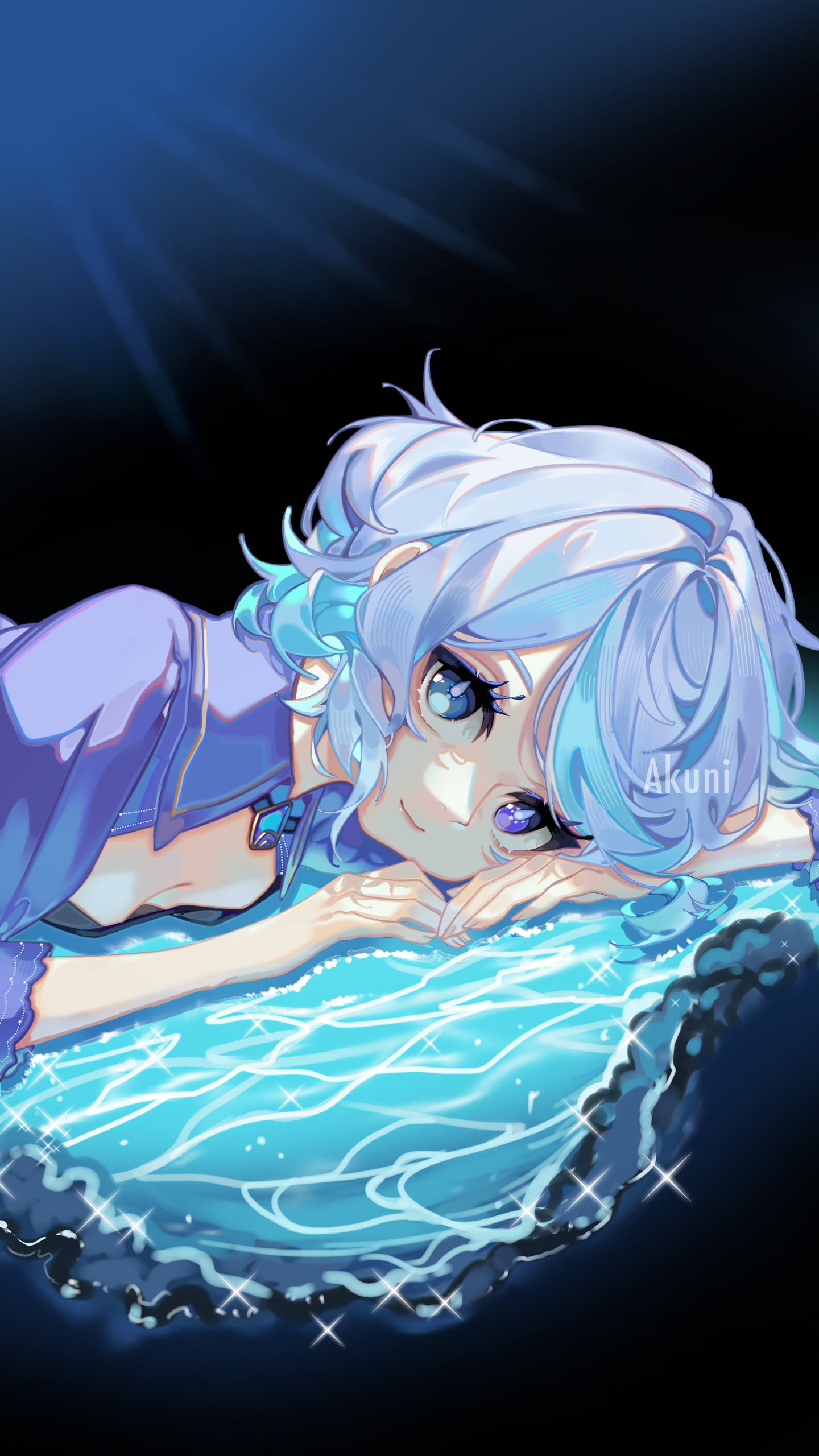 Anime style digital portrait - VTuber character artwork